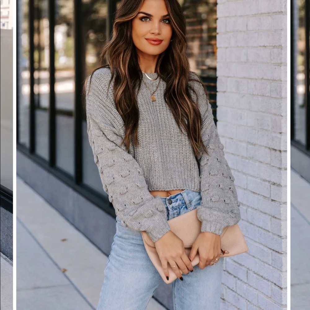 NWT Cropped sweater-off white
